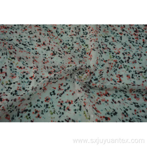 100% Polyester Swiss Dot Clip Jacquard Chiffon Fabric